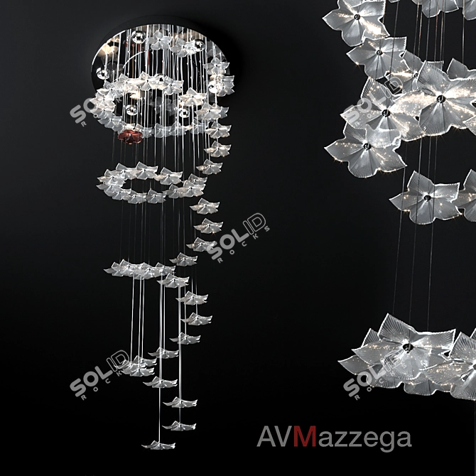 AVMazzega Oblivion Glass Chandelier 3D model image 1