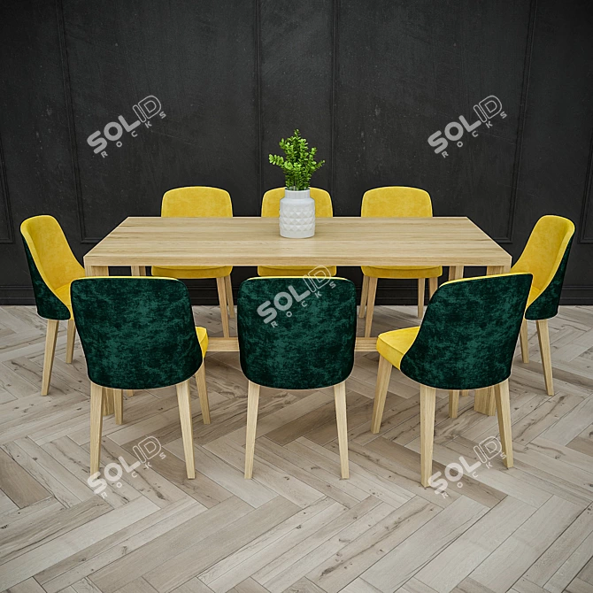 Elegant Home Furniture Collection 3D model image 2