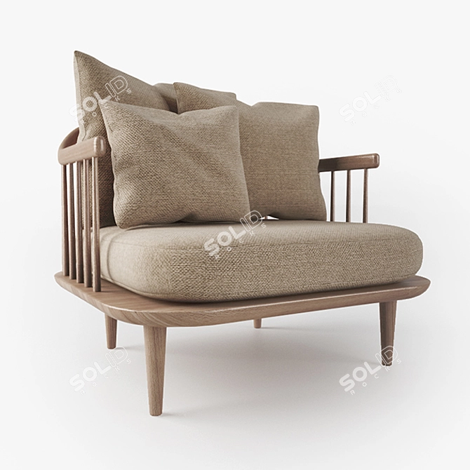 Modern Scandinavian Design Fly Chair 3D model image 1