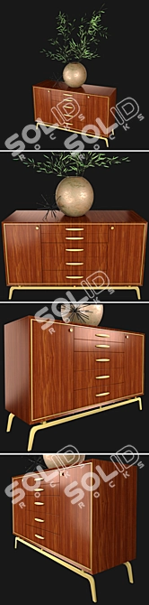 Elegant Lenox Hill Buffet 3D model image 2
