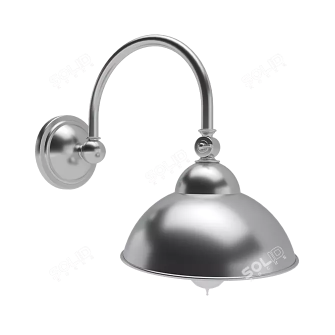 Sleek Derby Wall Mounted Hook Sconce 3D model image 2