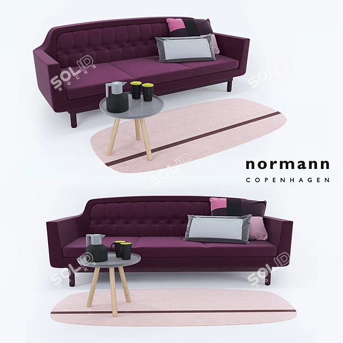 Normann Copenhagen Onkel Sofa 3D model image 2