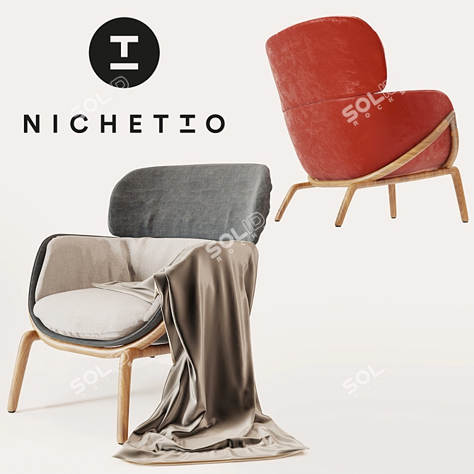 Nichetto ELYSIA Lounge Chair: Luxurious Comfort 3D model image 1