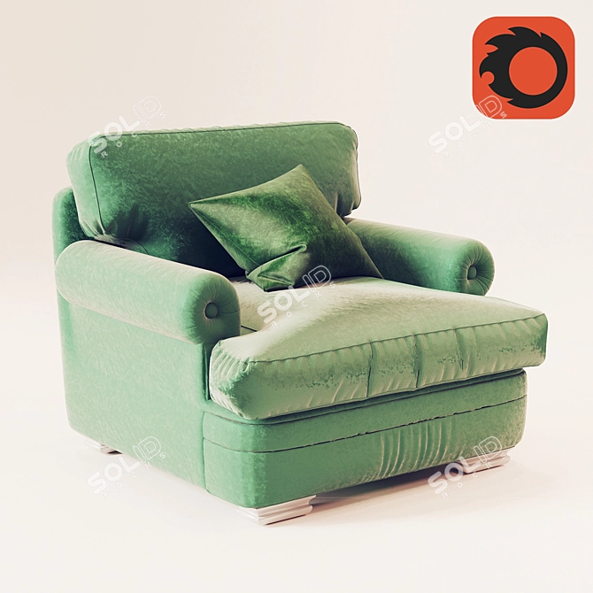 Classic Comfort: Finkeldei Cornwall Armchair 3D model image 1