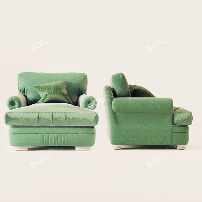 Classic Comfort: Finkeldei Cornwall Armchair 3D model image 2