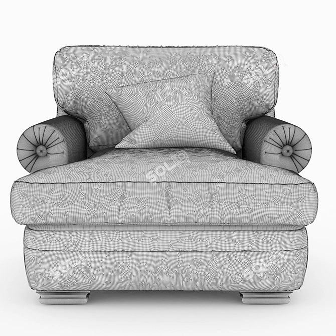 Classic Comfort: Finkeldei Cornwall Armchair 3D model image 3