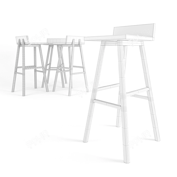  Minimalist Barfly Stool by Neil David 3D model image 3