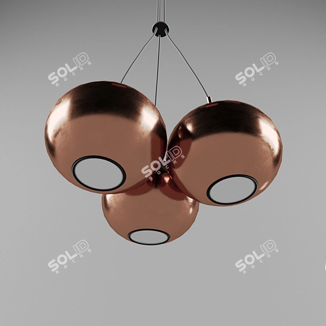 Nowodvorski Lipari Copper Pendant 3D model image 1