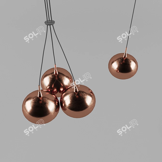 Nowodvorski Lipari Copper Pendant 3D model image 3