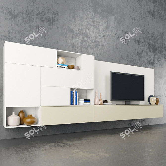 Elegant Scavolini Wall: Transform Your Space 3D model image 2