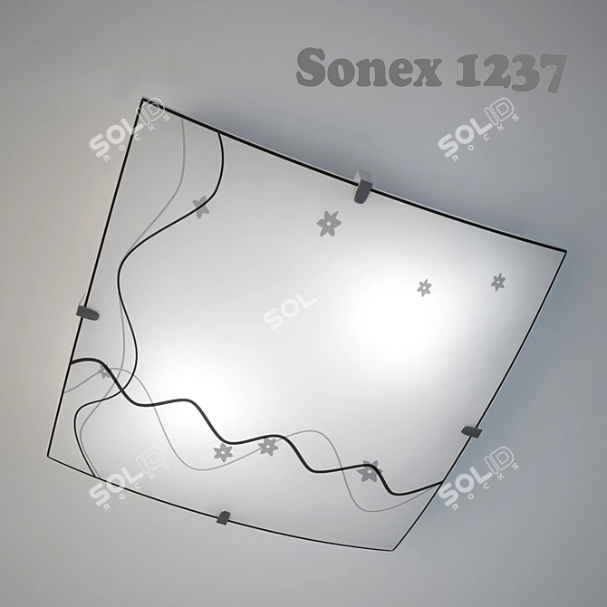 Sleek Ceiling Fixtures Collection 3D model image 2