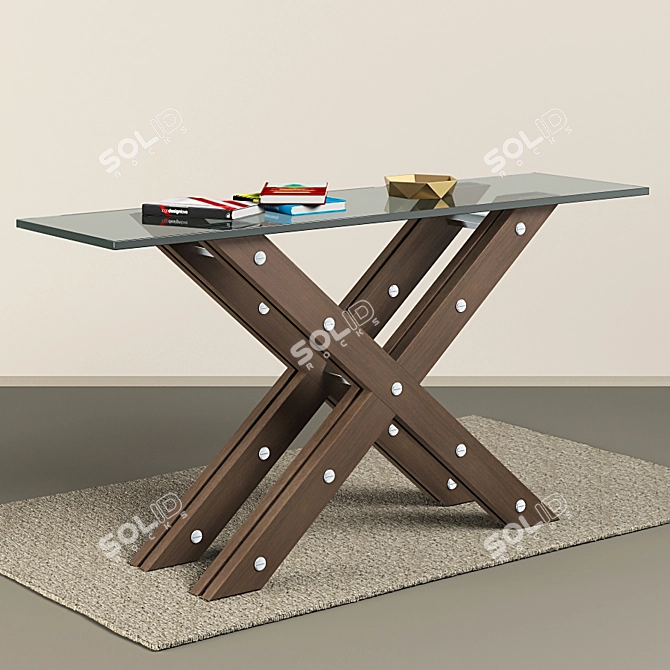 Title: Rivet Tables Set & Decor 3D model image 2