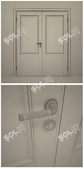 Economical Set of Standard Size Doors 3D model image 3