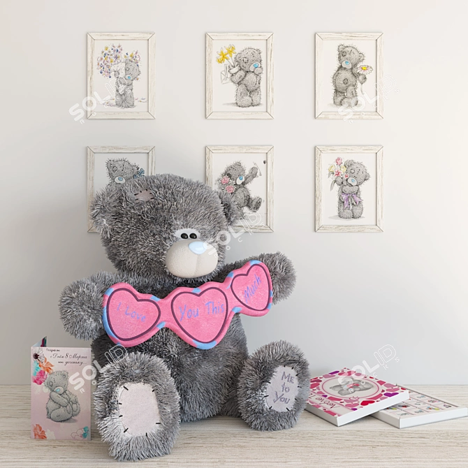 Teddy Love Gift Set 3D model image 1