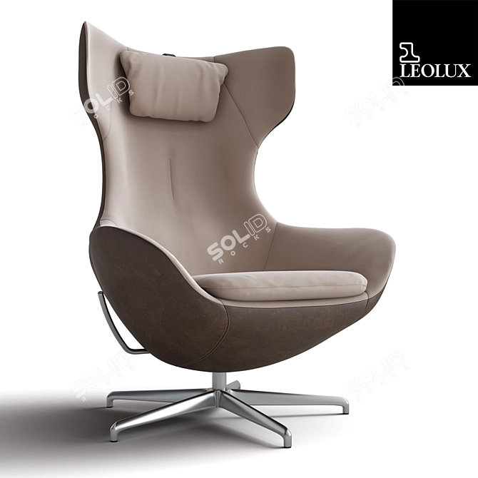 Luxurious Leolux Caruzzo Lounge Chair 3D model image 1