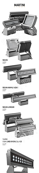 SELVA LED Outdoor Spotlights 3D model image 2