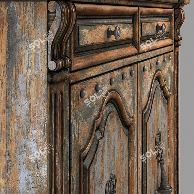 Elegant Two-Drawer Chest by Hooker 3D model image 2