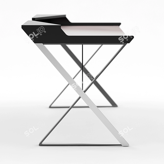 Sleek QWERTY Writing Desk 3D model image 2