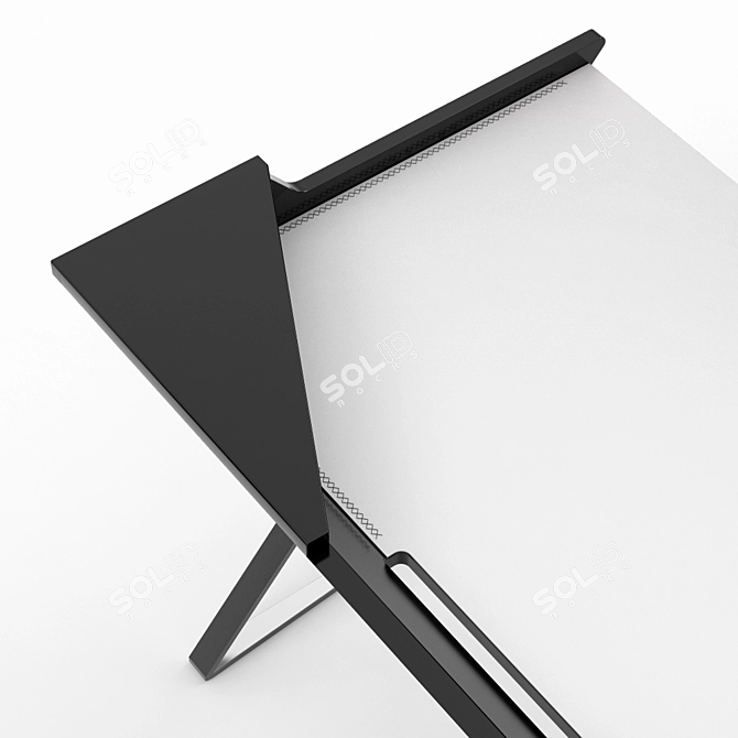 Sleek QWERTY Writing Desk 3D model image 3