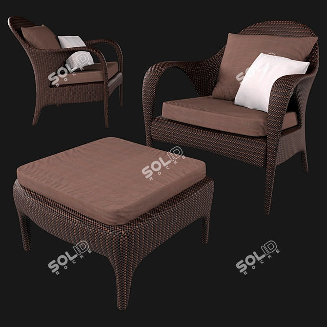 Tango Dedon Lounge Chair: Stylish and Comfortable 3D model image 1
