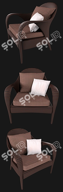 Tango Dedon Lounge Chair: Stylish and Comfortable 3D model image 2
