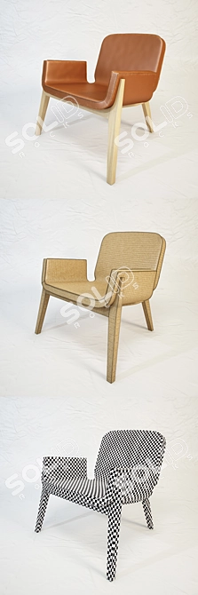 Elegant Embrace: POLTRONA FRAU Jockey Armchair 3D model image 2