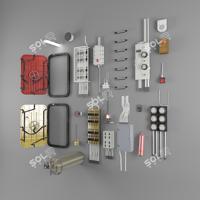 Ship Interior Details: USS Missouri-inspired Model 3D model image 1