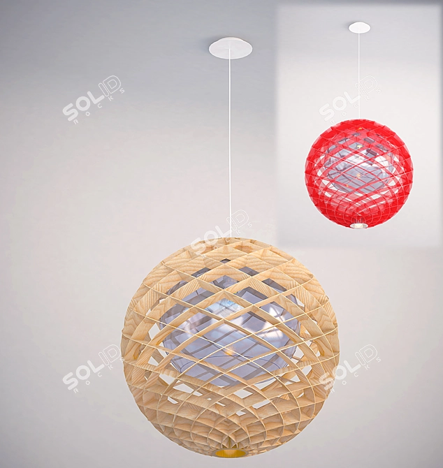 Versatile Pendent Light: Vray Scene, Dual Mapping 3D model image 1