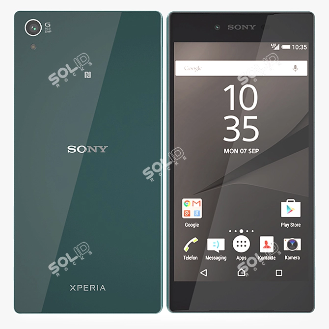 Captivating Sony Xperia Z5 Premium in Emerald Green 3D model image 1