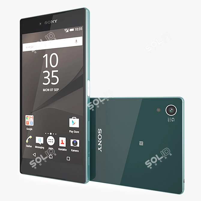 Captivating Sony Xperia Z5 Premium in Emerald Green 3D model image 2