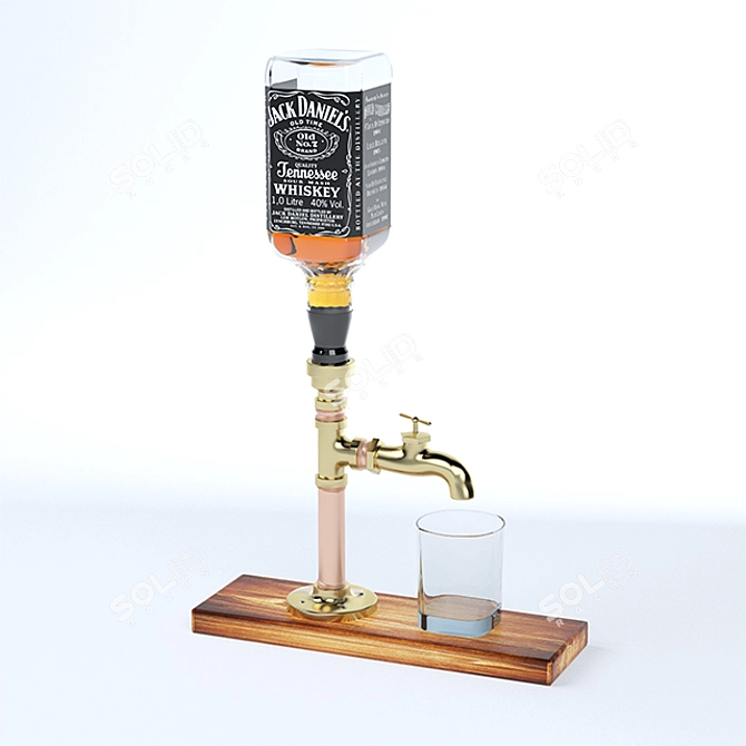 Whiskey Stand: Elevated Elegance 3D model image 1