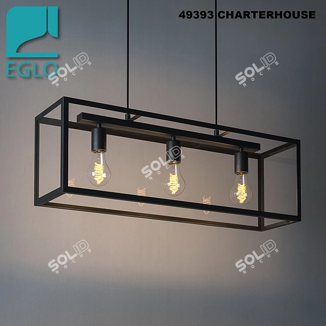 EGLO Charterhouse Wall Lanterns 3D model image 1