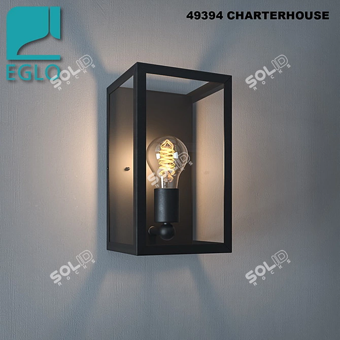 EGLO Charterhouse Wall Lanterns 3D model image 2