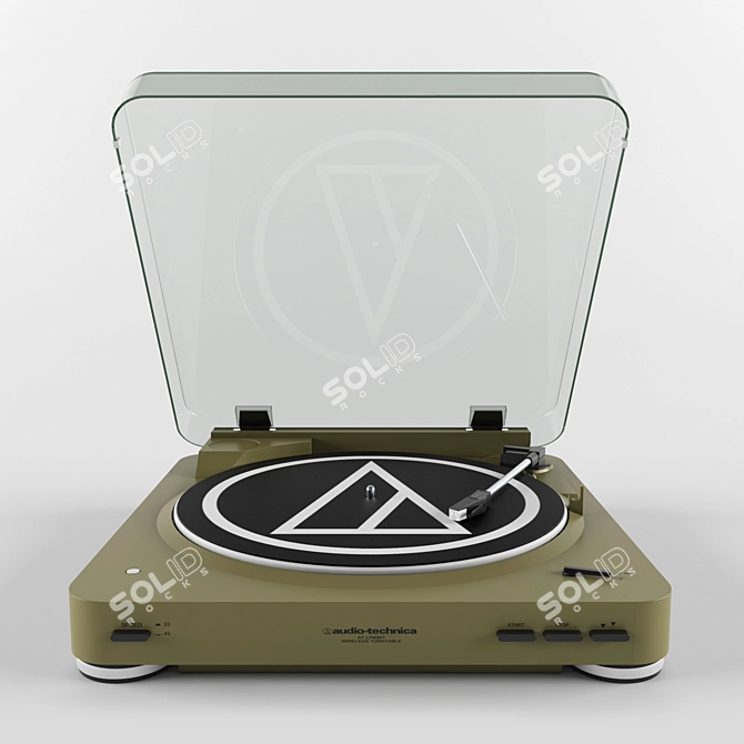 Wireless Belt-Drive Stereo Turntable 3D model image 1
