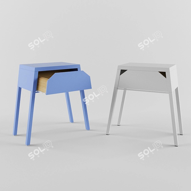 Bedside Essential: Sleek Side Table 3D model image 1