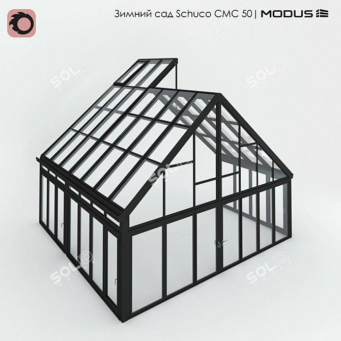 Winter Garden CMC 50 MODUS: Stylish Two-Story Extension 3D model image 1