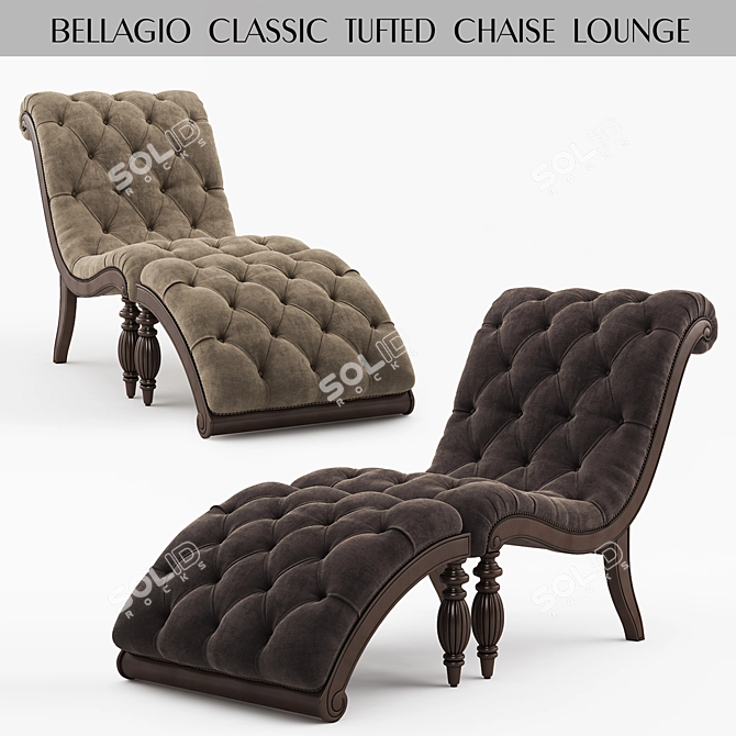 Elegant Bellagio Chaise Lounge 3D model image 1