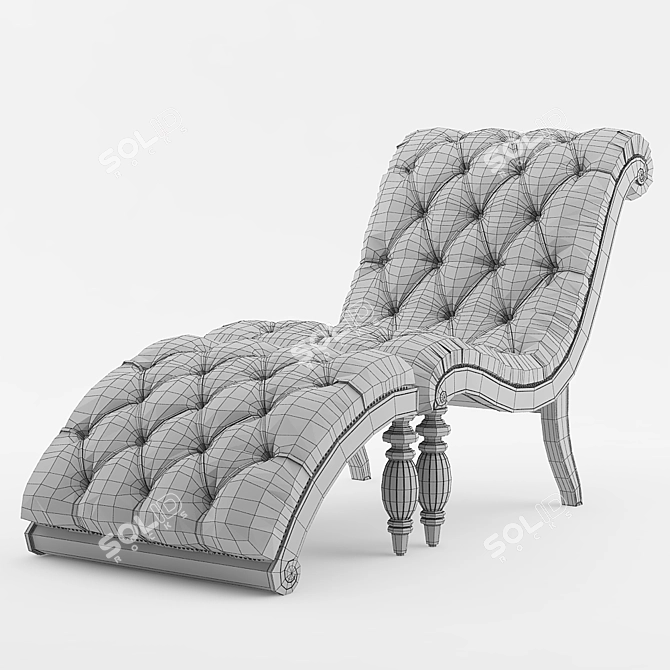 Elegant Bellagio Chaise Lounge 3D model image 3