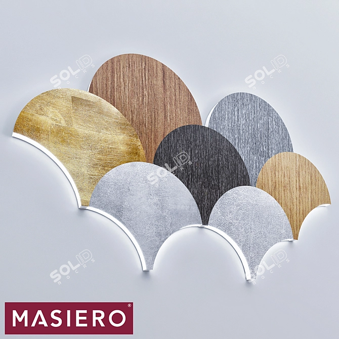Masiero Palm: Elegant Wall Sconce Collection 3D model image 1