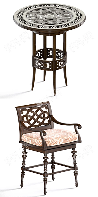 Tommy Bahama Black Sands Patio Set 3D model image 2