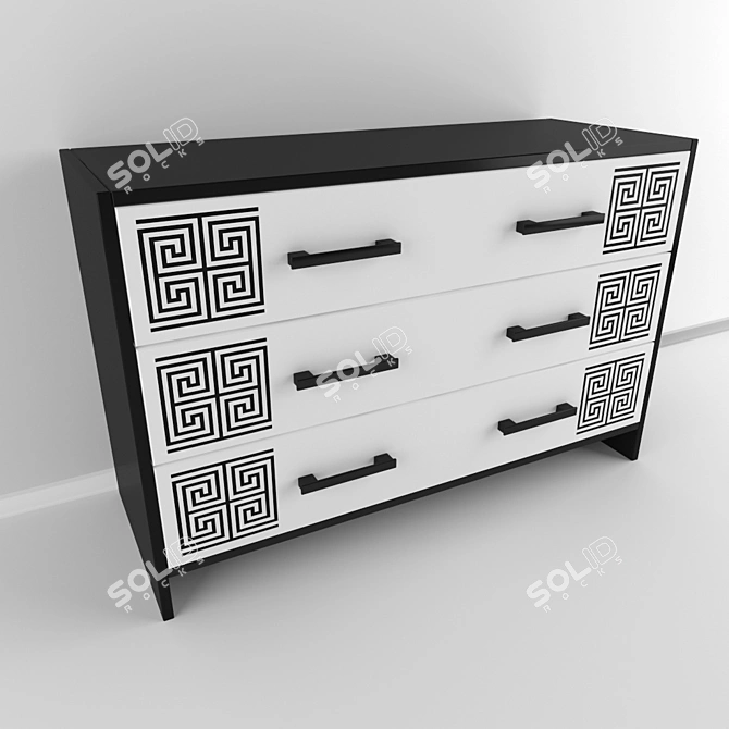 Basia Chest: Elegant Storage Solution 3D model image 1