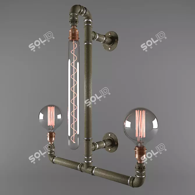 Title: Industrial Pipe Bra 3D model image 1