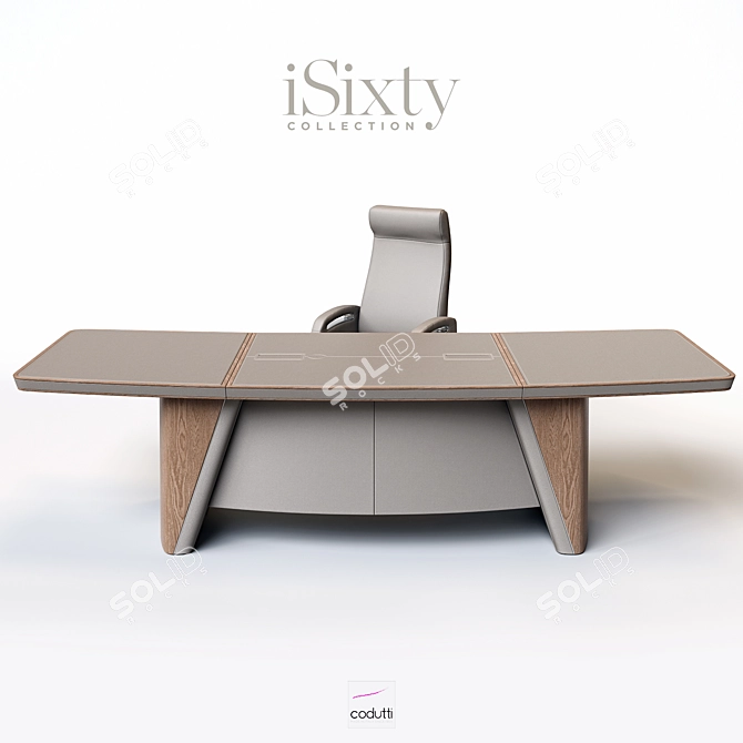 Elegant Italian Office Furniture Set 3D model image 1