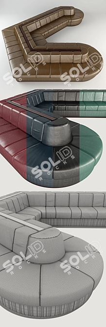 Modular Seating Solution for Cafes 3D model image 2