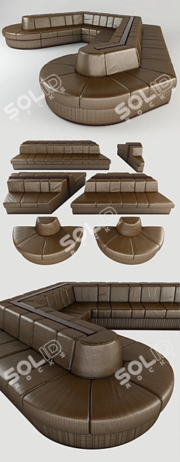 Modular Seating Solution for Cafes 3D model image 3