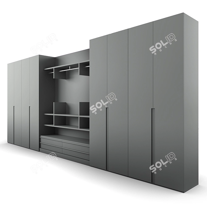 Dual Options Vertical Storage 3D model image 2