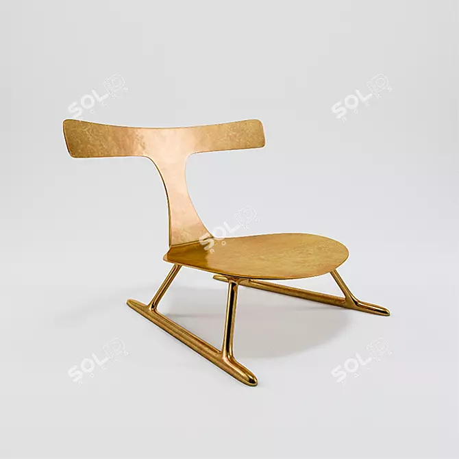 Bronze Icarus Low Chair 3D model image 1