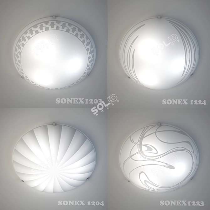 Sleek Ceiling Fixtures Collection 3D model image 1