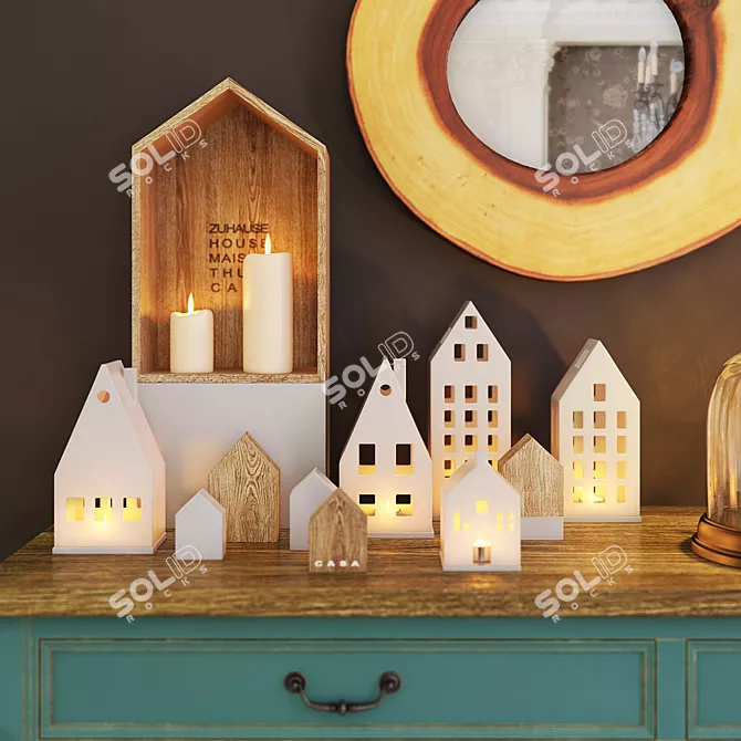 Vintage House Décor Set 3D model image 2