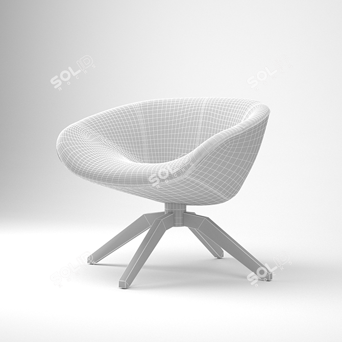 B&B Italia Mart Armchair: Italian Elegance 3D model image 2